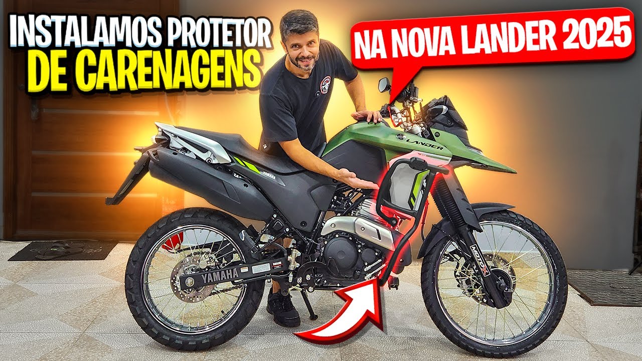INSTALAMOS UM PROTETOR DE CARENAGEM NA NOVA YAMAHA LANDER 250 CONNECTED 2025 - MECANICANDO