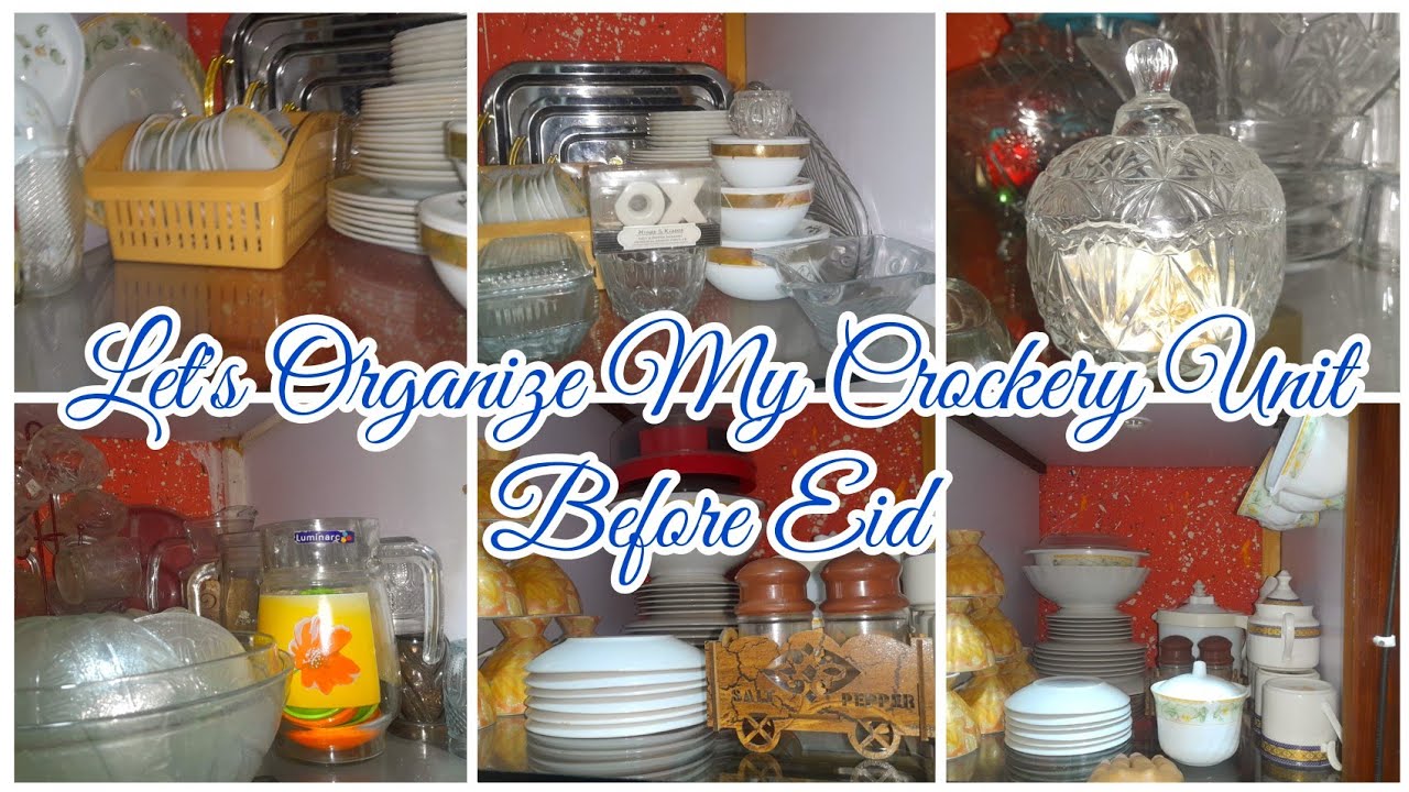 How to organise your crockery unit | crockery unit organization ideas 💡| my crockery unit setup🙂