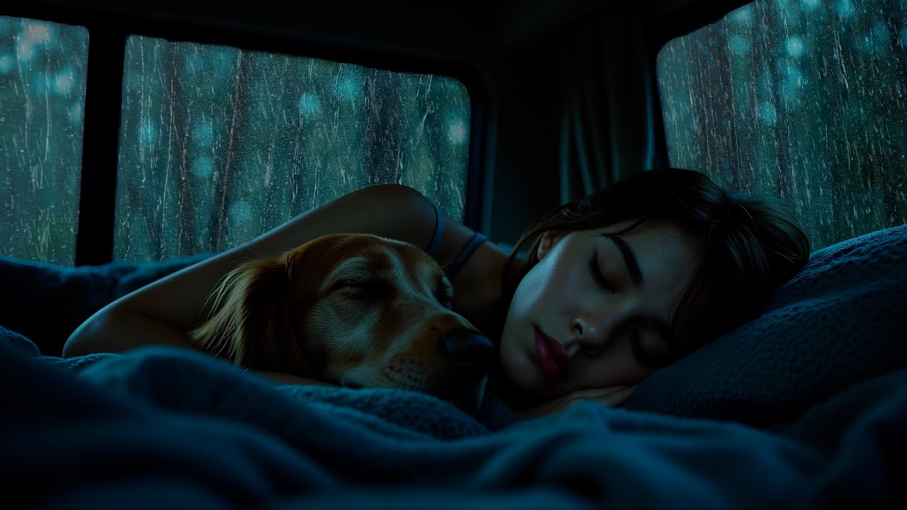 Finding Calm in the Chaos of Heavy Rain in a Car | 3 Hours Soft Piano for Deep Sleep & Focus