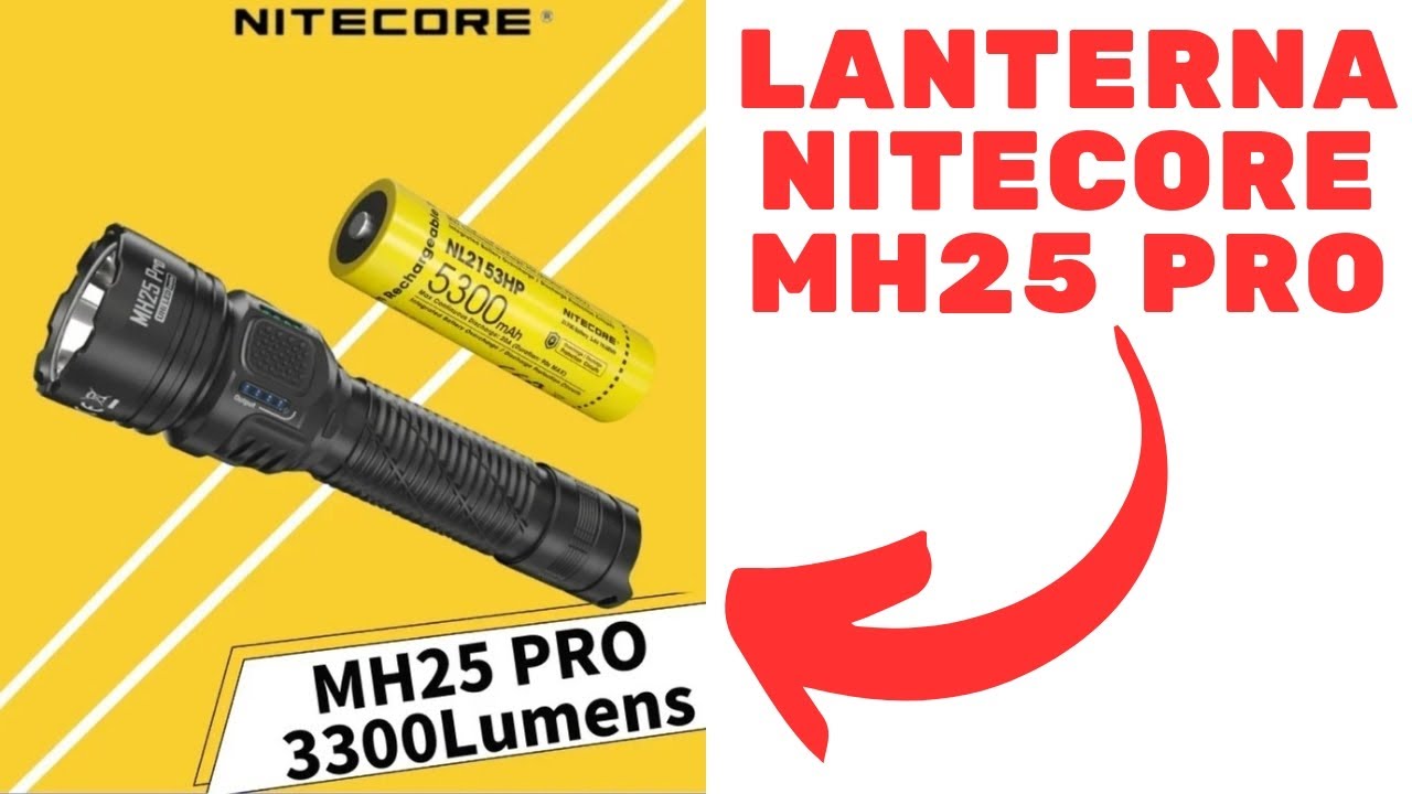Lanterna Tática Nitecore MH25 Pro 3300 Lumens Lanterna Tática de Longo Alcance 705 Metros