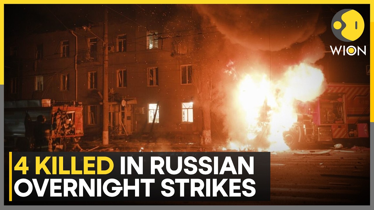 Russia-Ukraine War: 4 Killed in Russian Overnight Strikes | Homes & Infrastructure Hit | WION