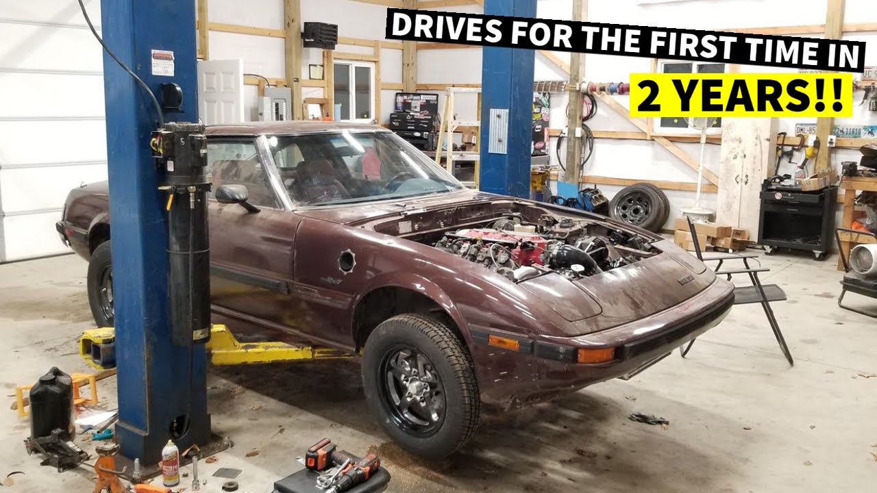 The RX-7 MOVES UNDER IT'S OWN POWER!! But there's some problems...