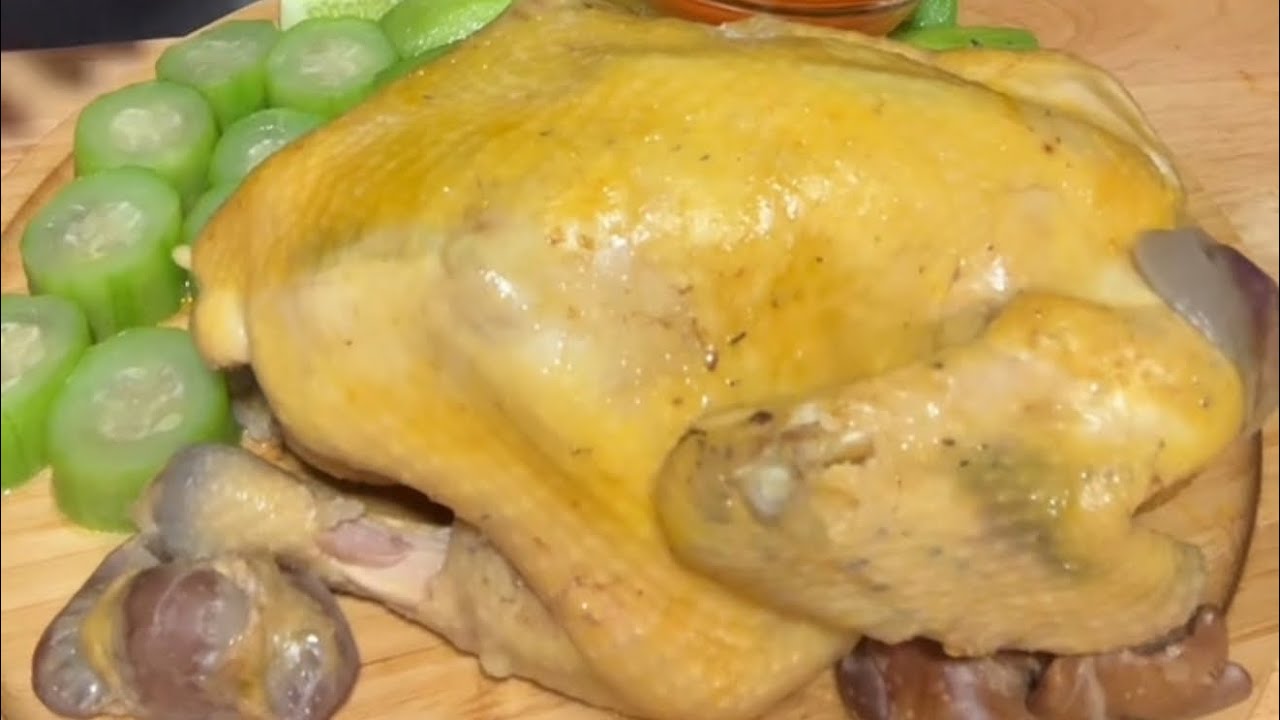 Gà hấp mướp vàng ươm siêu ngọt