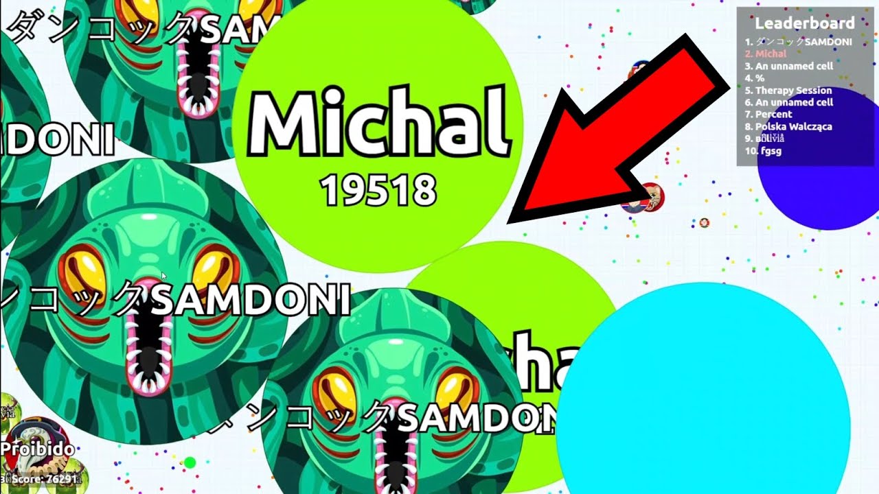 Agar.io — эпический часовой геймплей в режиме одиночного доминирования!