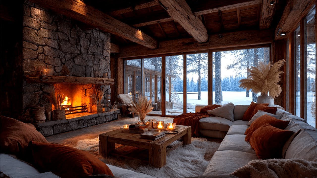 Joyful Bossa Nova Jazz with Fireplace | Feel Good Music for Study & Focus 3