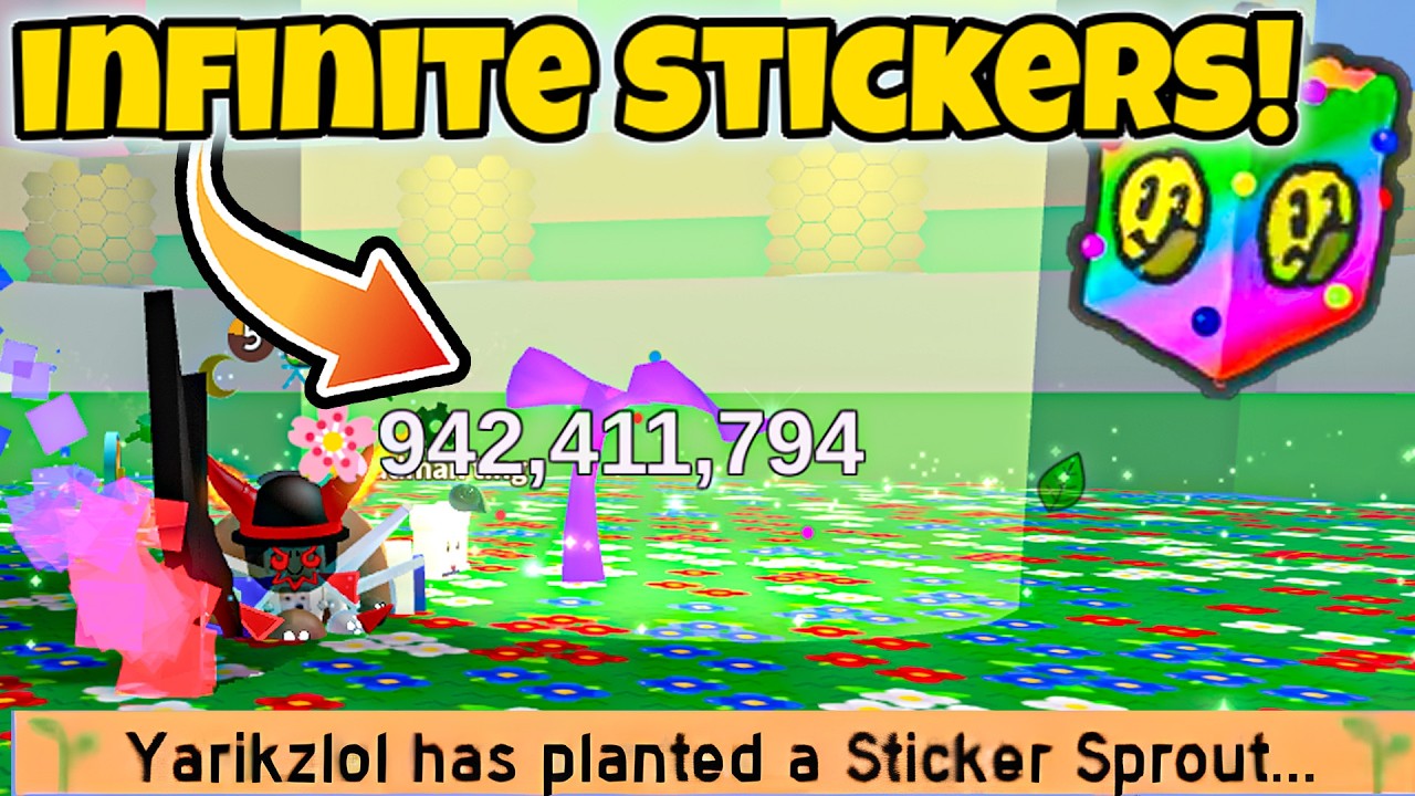 Spawning My PRIVATE Sticker Sprout to Become RICH in Bee Swarm Simulator!