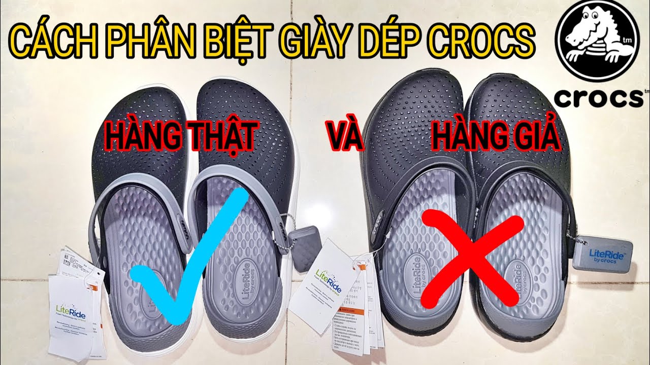 CÁCH PHÂN BIỆT DÉP CROCS CHÍNH HÃNG VÀ HÀNG GIẢ