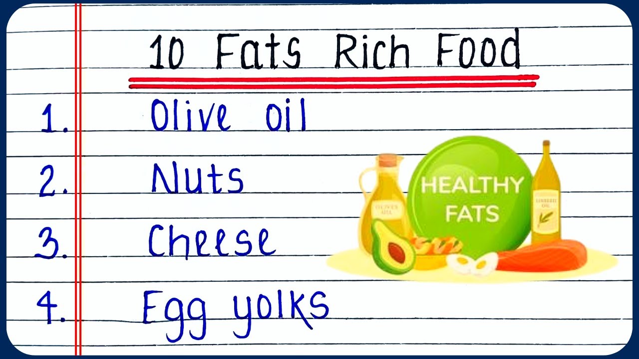 10 fat rich food || High Fat Foods || 10 Healthy Fats To Add To Your Diet