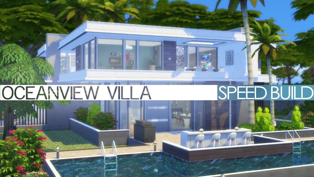 The Sims 4 Speed Build - MODERN OCEANVIEW VILLA