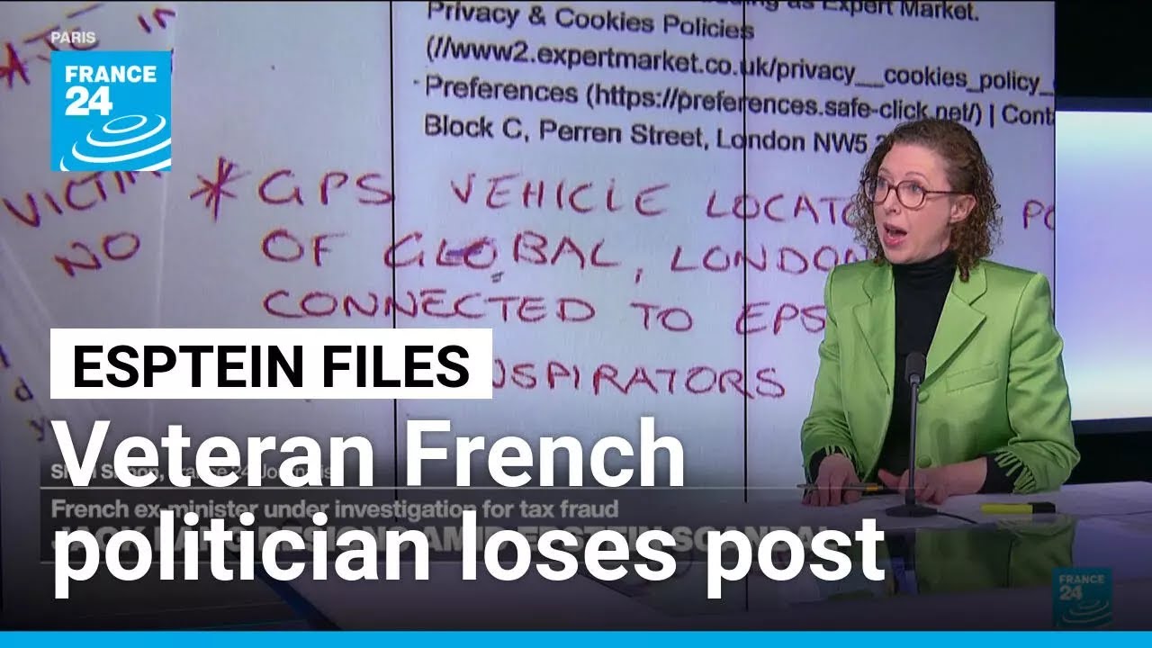 Epstein Files: Veteran French politician loses post over tax fraud probe • FRANCE 24 English
