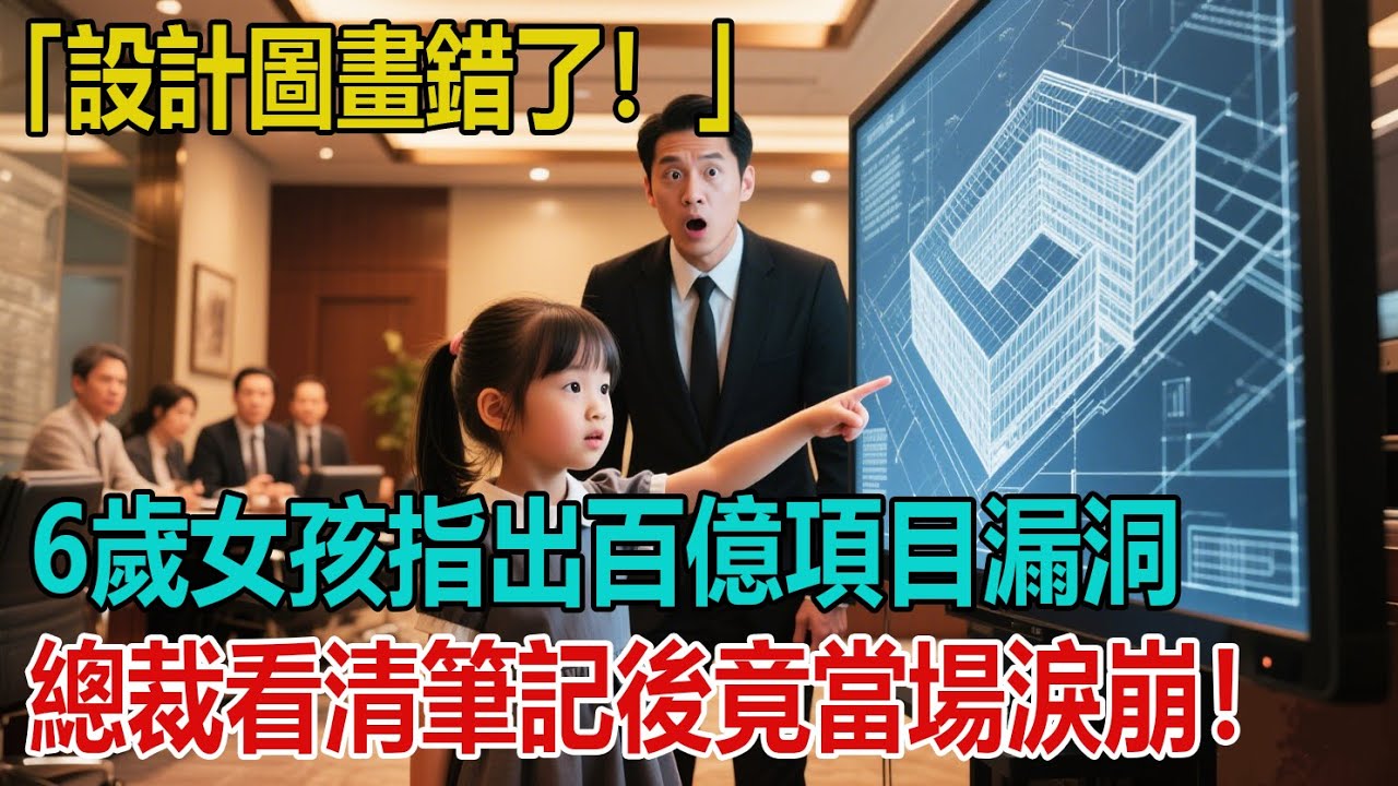 「設計圖畫錯了！」6歲女孩闖入全球建築大會，指著圖紙指出致命漏洞，總裁看清修改筆跡後竟當場淚崩！