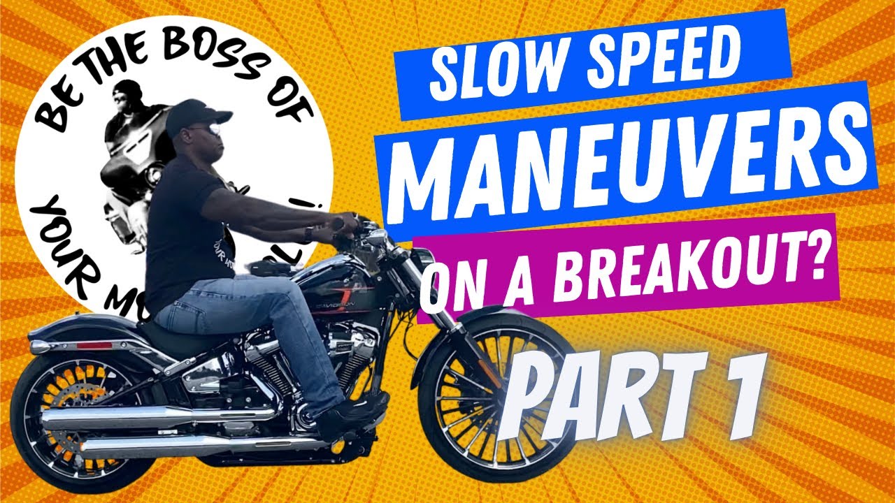 Маневры на малой скорости на моём Harley Davidson Breakout 2023 года — Часть 1 — Короткие старты ...