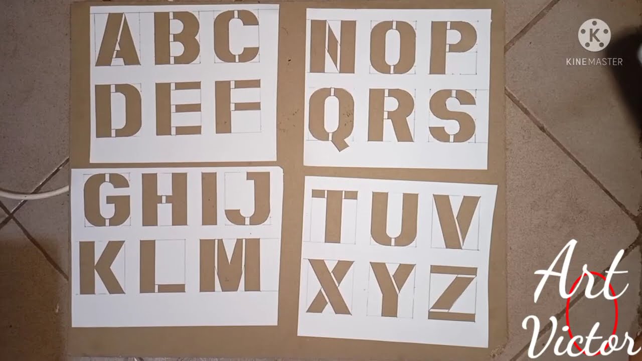 Comment découper les lettres alphabet de A à Z très simple @.