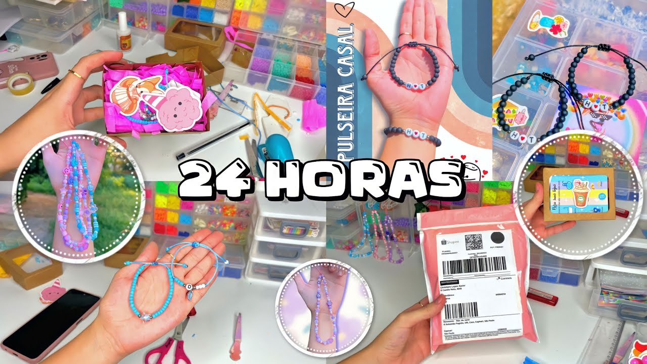 24 HORAS NA LOJINHA DE MIÇANGAS | CAIXINHA SURPRESA, EMBALANDO, PULSEIRA CASAL E MUITO + 🌸