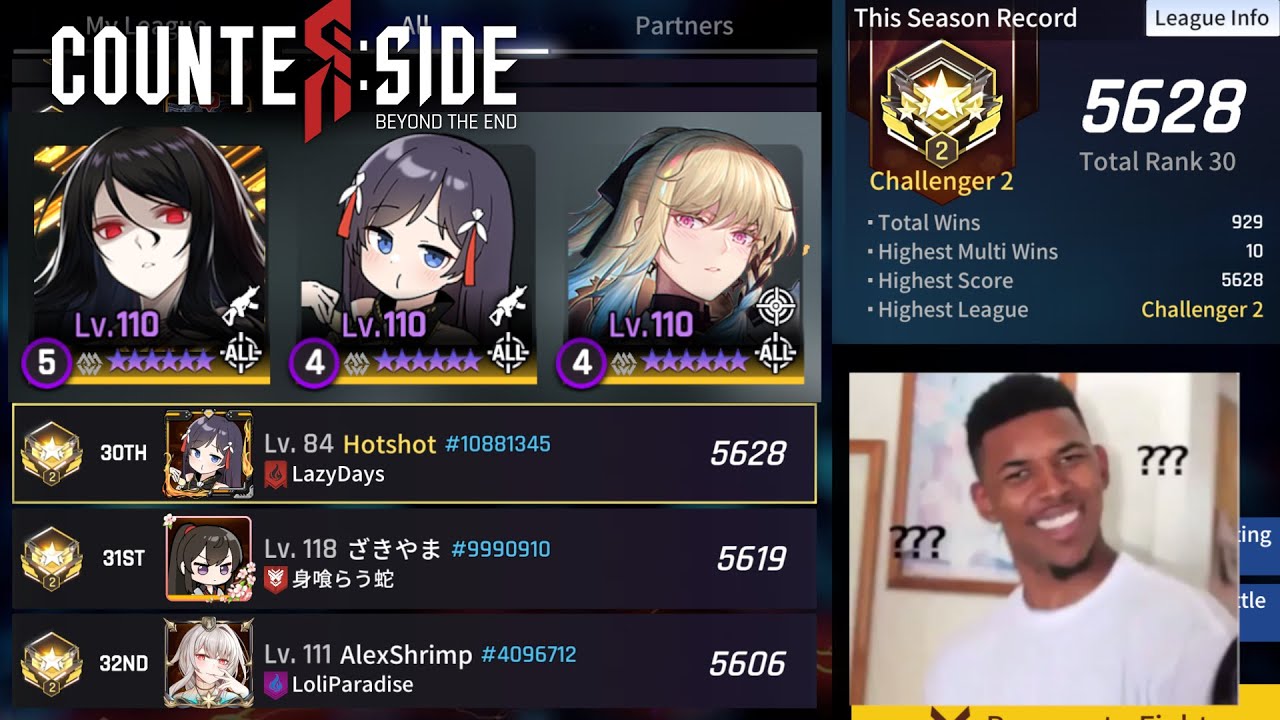 CounterSide PVP (2023) - My Past 8 Challenger Week 1 Fights, No Commentary Gameplay, Global Server