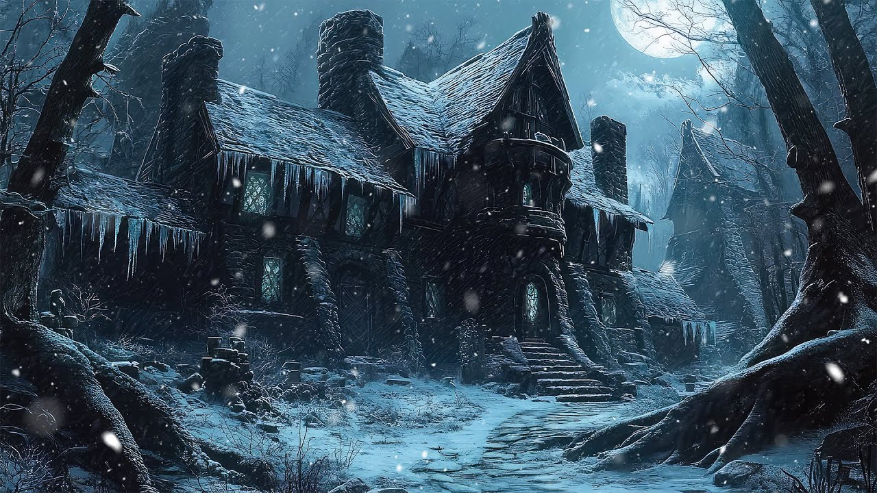 The Snowbound Tower of Hollownight | Celtic Medieval Winter Ambience for Relaxation & Deep Focus