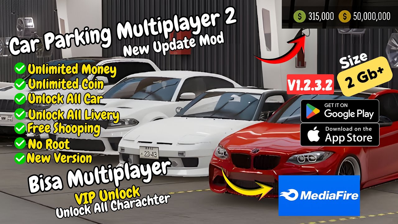 AKHIRNYA UPDATE‼️ Car Parking Multiplayer 2 MOD APK VERSI 1.2.3.2 UNLIMITED EVERYTHING