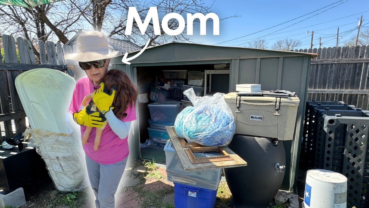 🥹 tears & laughter 🩷 Mom’s shed cleanout rollercoaster