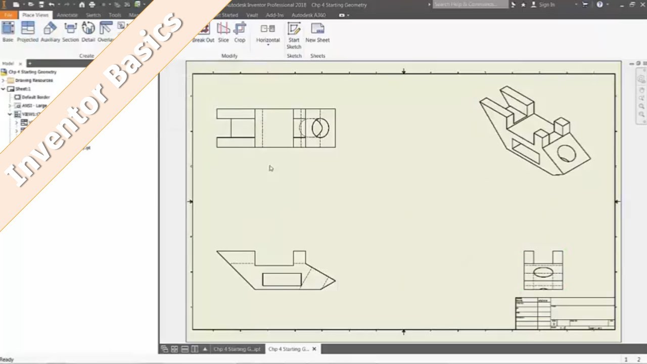Inventor 101: Auxiliary & Section View, Drawing Dimensions & Annotations