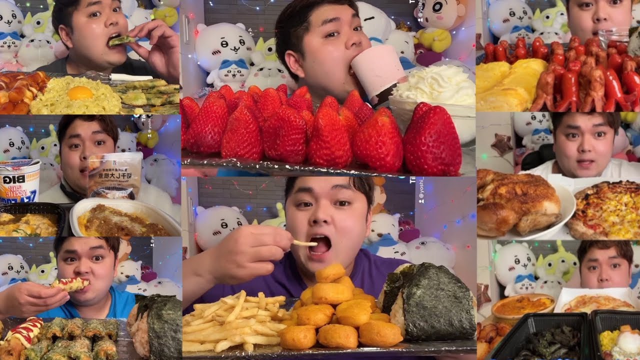 ASMR 飯テロやばたん ぽっちゃり帰国子女のモッパン集👶🏻❤️Delicious video Best TikTok👶🏻❤️【大食い🍙咀嚼音🍙Mukbang🍙Eating sound】