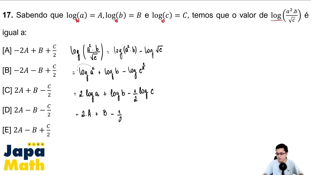 Prova Resolvida EsPCEx(2023 - 2024) - Matemática - Questão 17