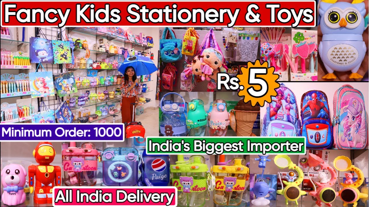Latest Trendy Fancy Kids Stationery & Toys Collection 2024 | Korean Bags, Bottles, Lunch & DIY Items