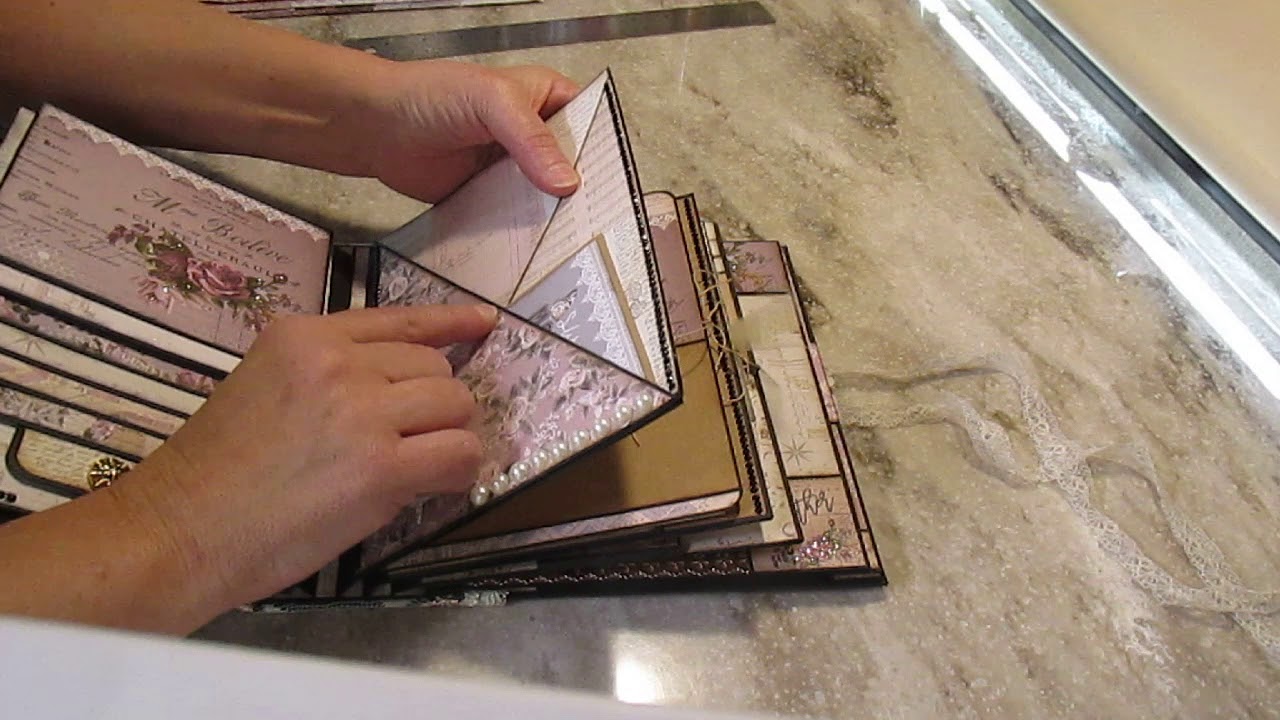 (francais) Album mini shabby Scrapbooking avec 