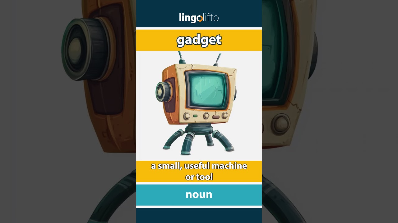 🇬🇧 Gadget Meaning : Flash Card : Learn English Vocabulary