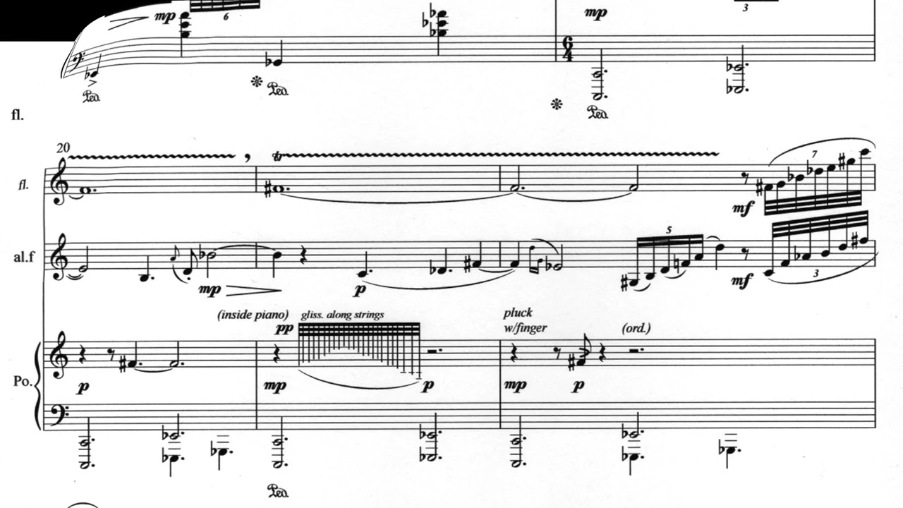 Gamma Leporis for flute, alto flute & piano by Michel Plourde