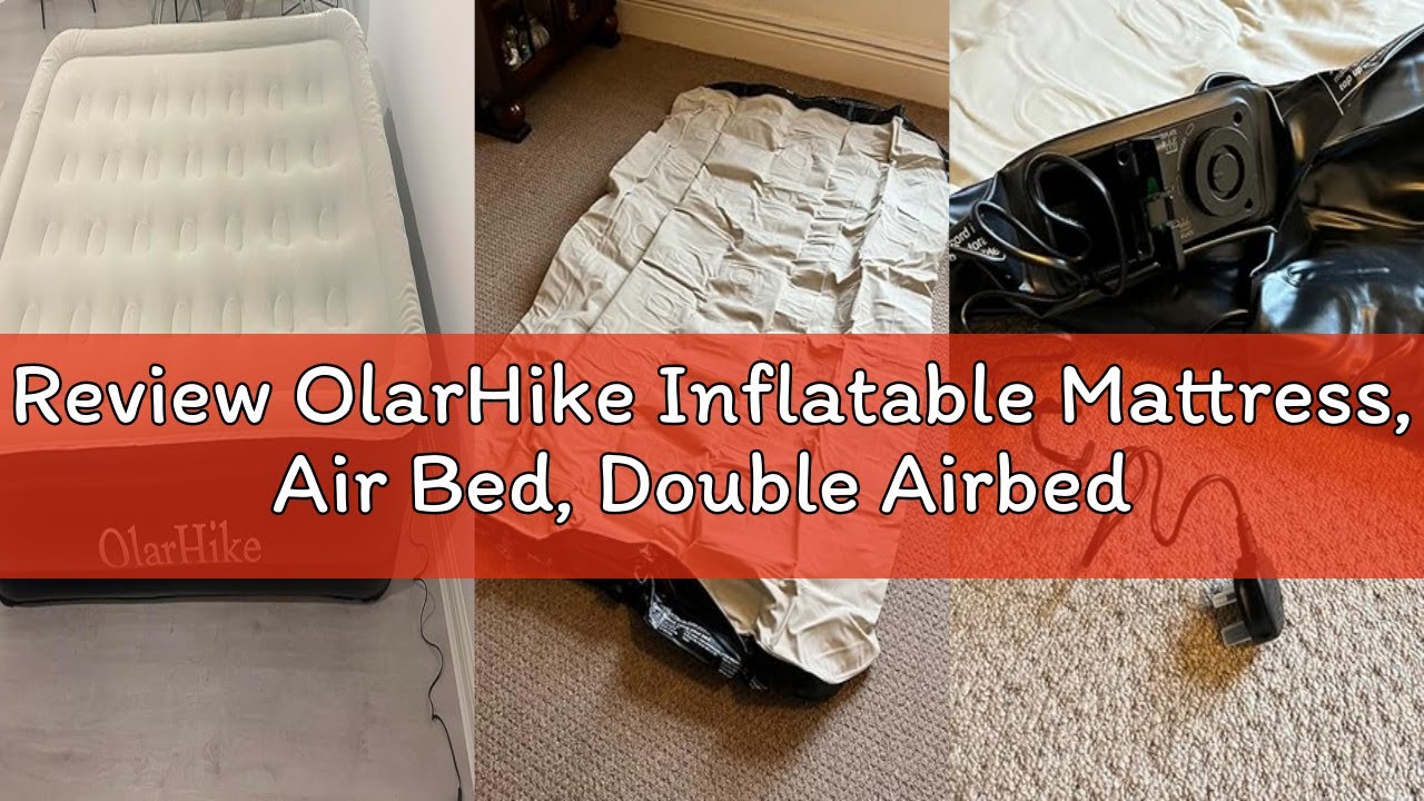 Review OlarHike Inflatable Mattress, Air Bed, Double Airbed with Built in Pump, Blow Up Mattress, Fo