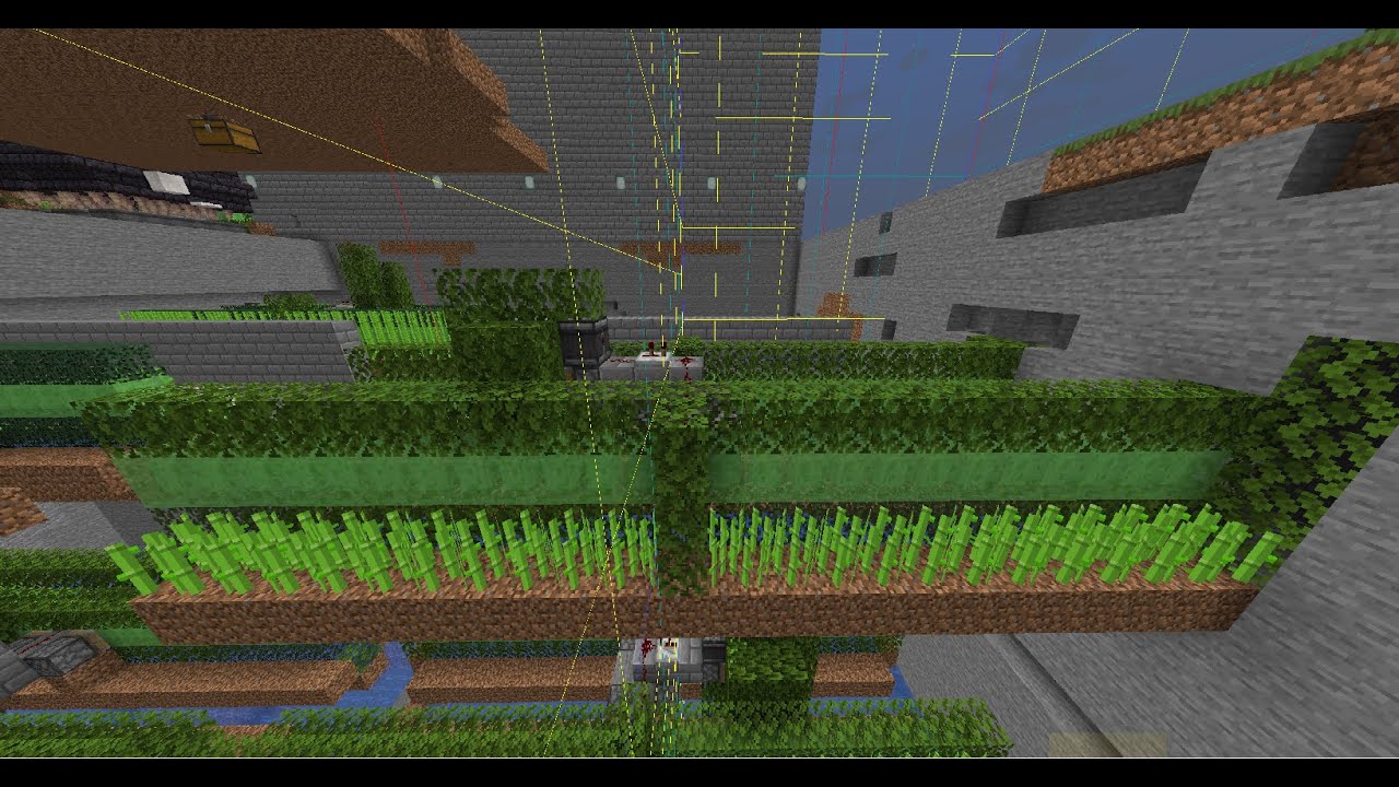 Mincraft Op auto sugercane farm for Servers with redstone limit