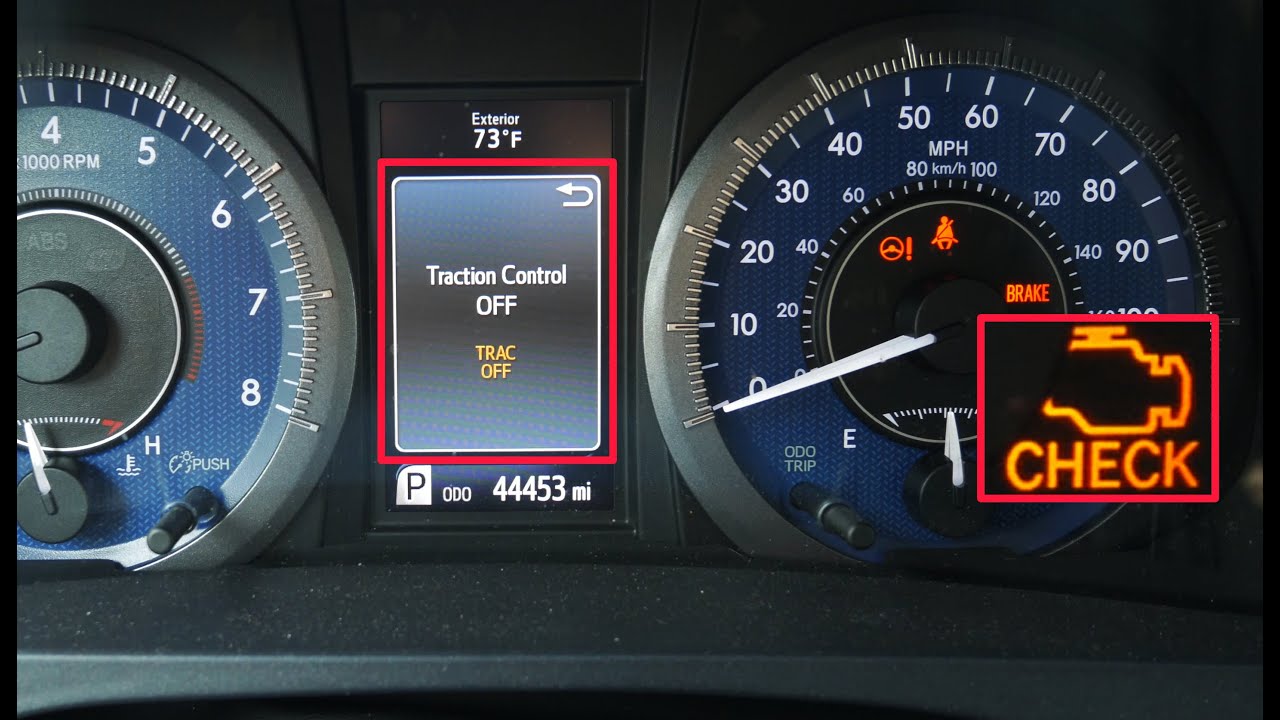 Fix Toyota Sienna Traction Control off and Check Engine light on