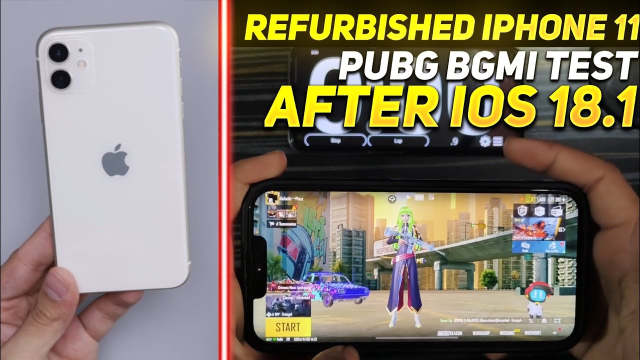 REFURBISHED IPHONE 11 BGMI TEST IOS 18.1 UPDATE 🔥😱 | REFURBISHED IPHONE 11 PUBG TEST IOS 18.1 UPDATE