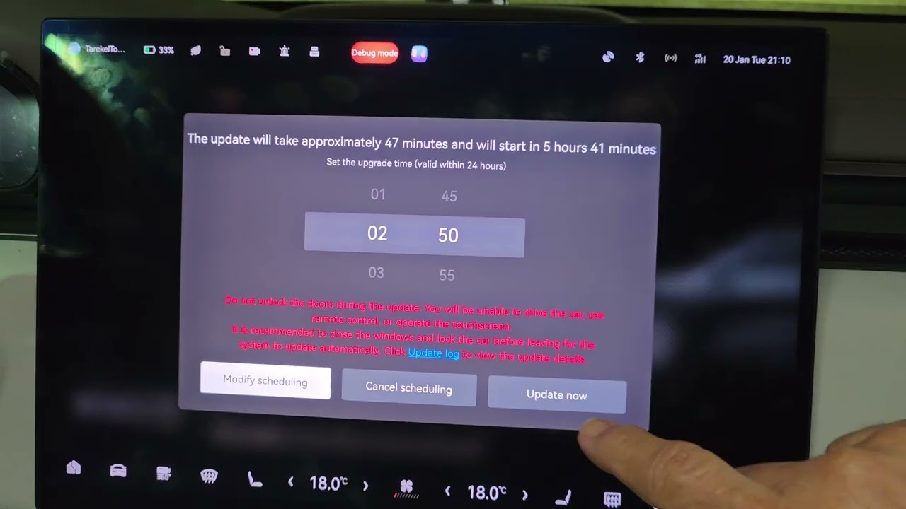 Zeekr 7X 6.5 to 6.7 message