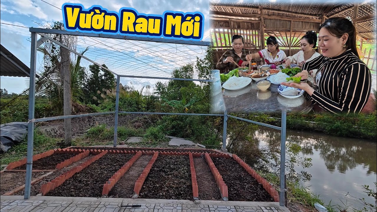 Vườn Rau Mới Của KaNi Tèo. Và Buổi Sáng Đi Chợ   Về Làm Món Bánh Tráng Cuốn