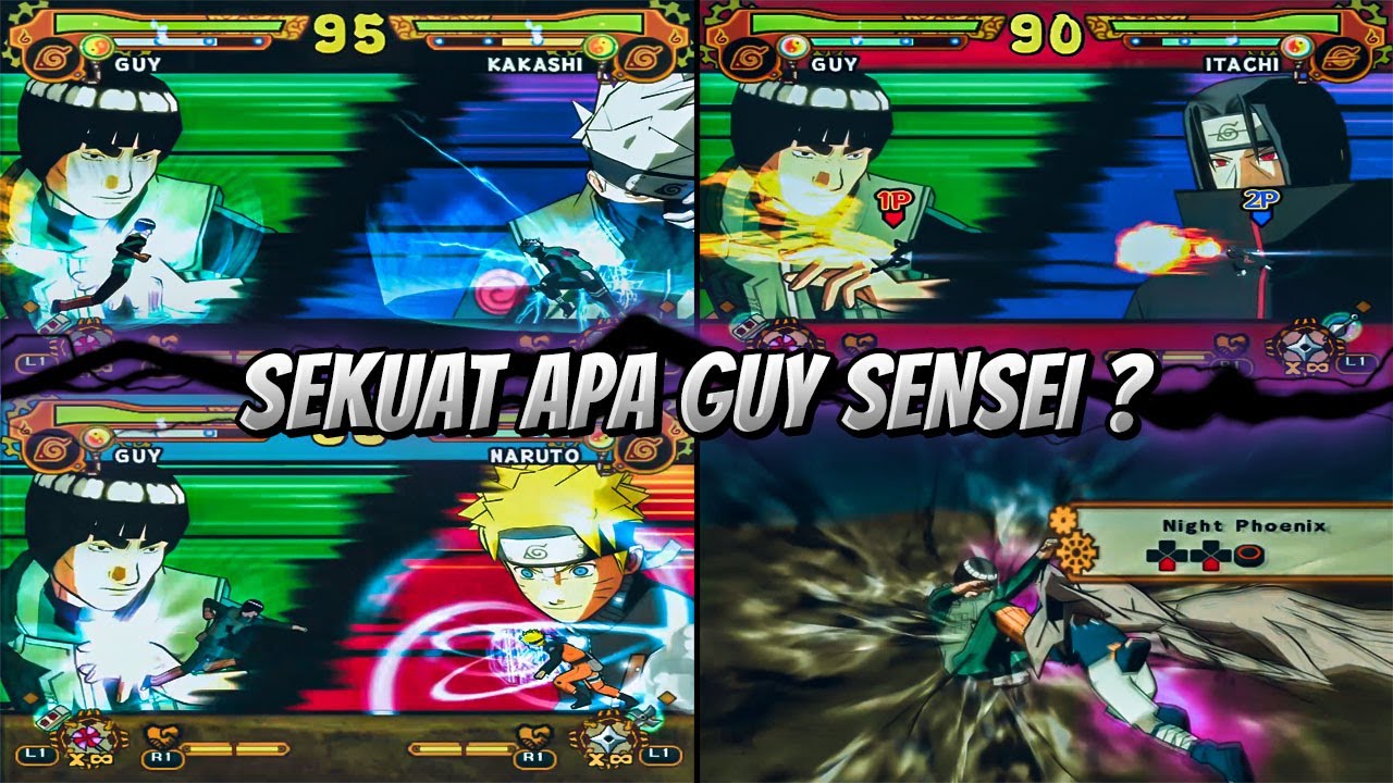 GURU GUY MELAWAN SEMUA JUTSU - NARUTO SHIPPUDEN ULTIMATE NINJA 5 PS2
