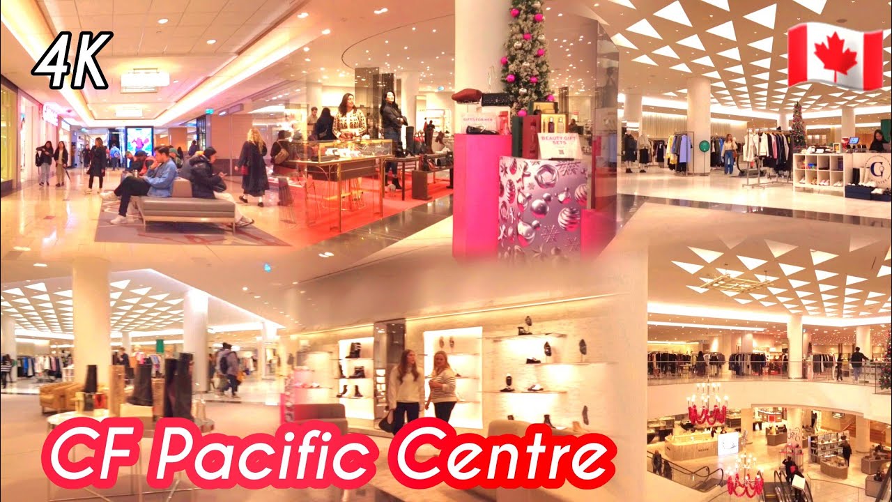 🇨🇦  [4K] 🛍 Downtown Vancouver, Walking in CF Pacific Centre, Shopping Mall, BC, Canada