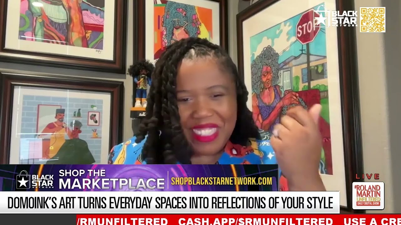 Domonique Brown Talks DomoINK on Roland Martin Unfiltered   Black Art, Culture, and James Baldwin