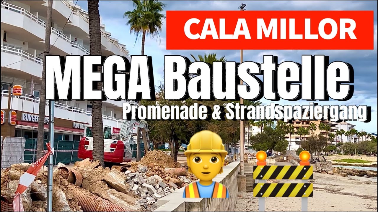 Cala Millor🌴🏖️MALLORCA NEW! Baustellen-Update & Strandspaziergang 🇪🇸island #mallorca #british #vlog 