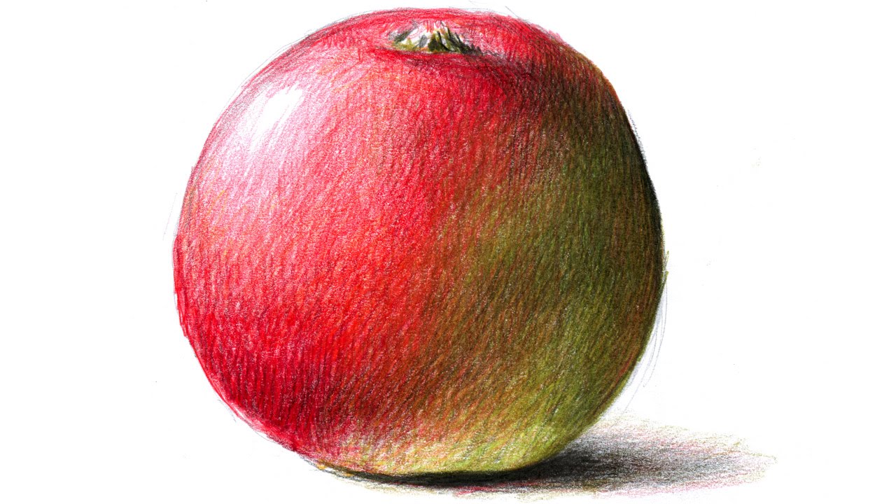 Workshop Zeichnen - Teil 06 - Einen Apfel in Farbe zeichnen