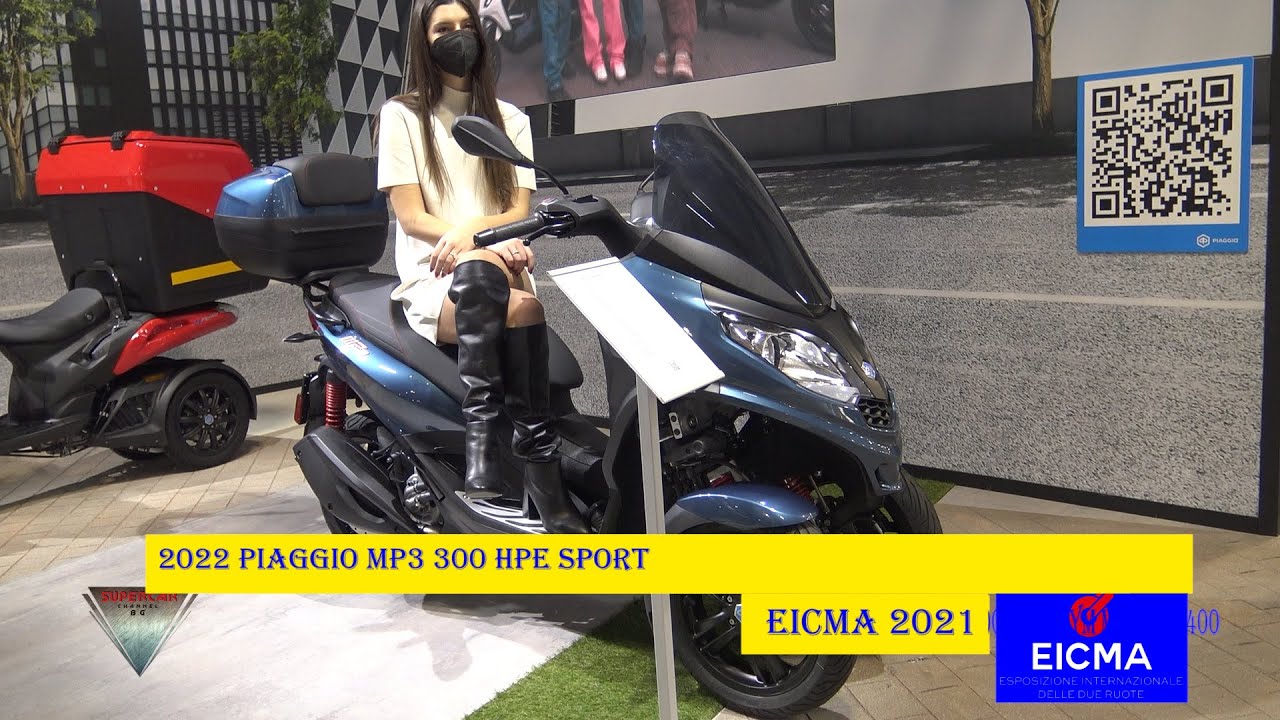2022 Piaggio MP3 300 HPE Sport Walkaround Eicma 2021 World Premiere