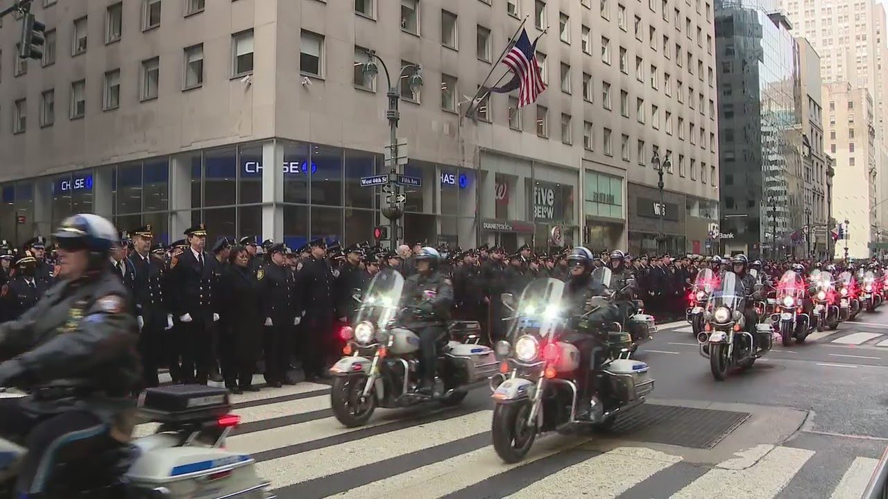 Funeral procession for NYPD Det. Wilbert Mora