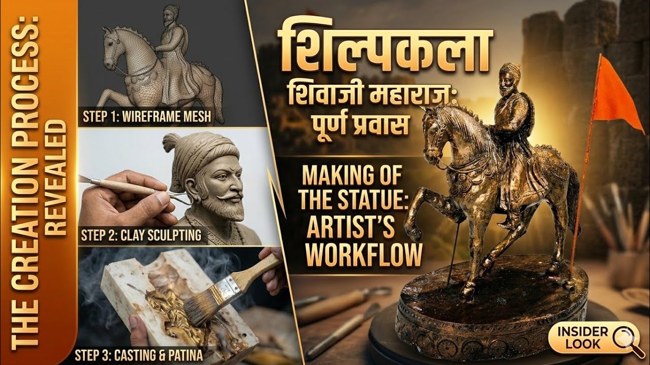 Shivaji Maharaj idol made of clay