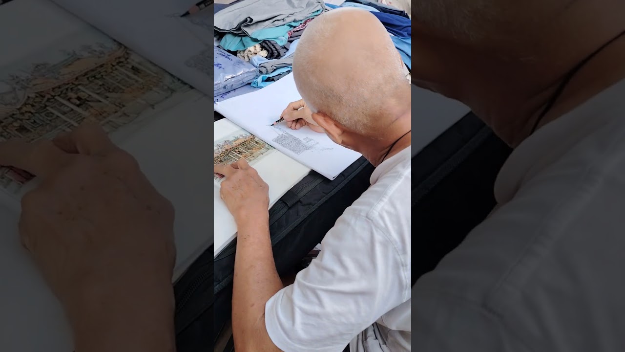 Artist at Chawrasta Market 