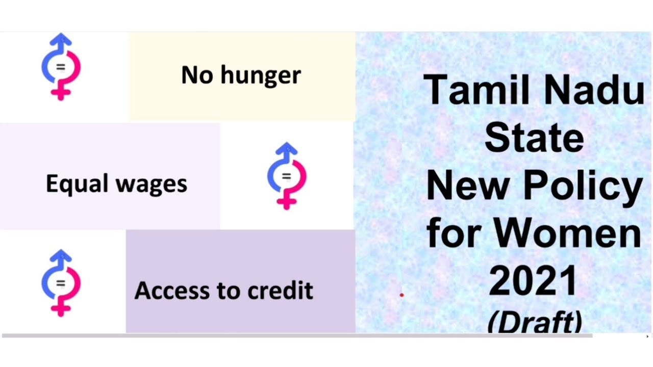 Tamilnadu State Women Policy 2021 | தமிழ்நாடு மகளீர் கொள்கை 2021 | Group 2 Mains