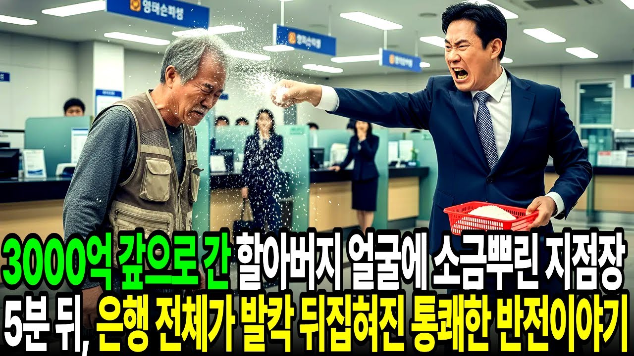 3000천억 갚으러 간 할아버지 얼굴에 소금뿌린 지점장.. 5분뒤, 은행 전체가 발칵 뒤집혀진 통쾌한 반전이야기! #인생사연 #시니어사연 #반전사연 #오디오북 #시니어인생사연
