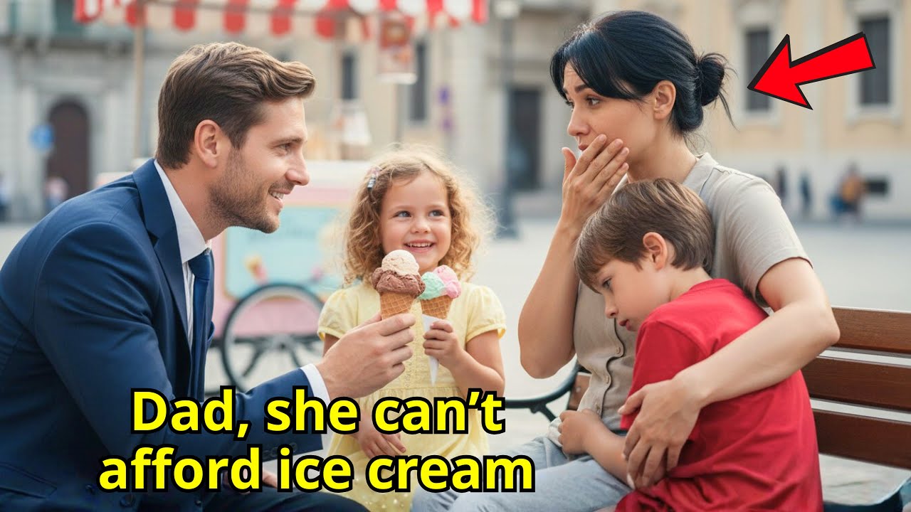 “Dad, She Can’t Afford Ice Cream for Her Son…” — A Millionaire’s Response Left Everyone Speechless