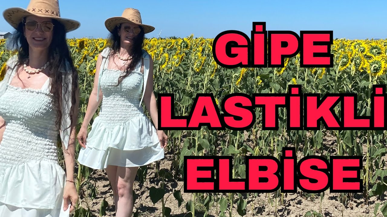 Gipe Lastikli Elbise Dikimi/Korse Görünümlü/Kendinyap/Gipe Elastic Dress Sewing/Corset Look/DIY