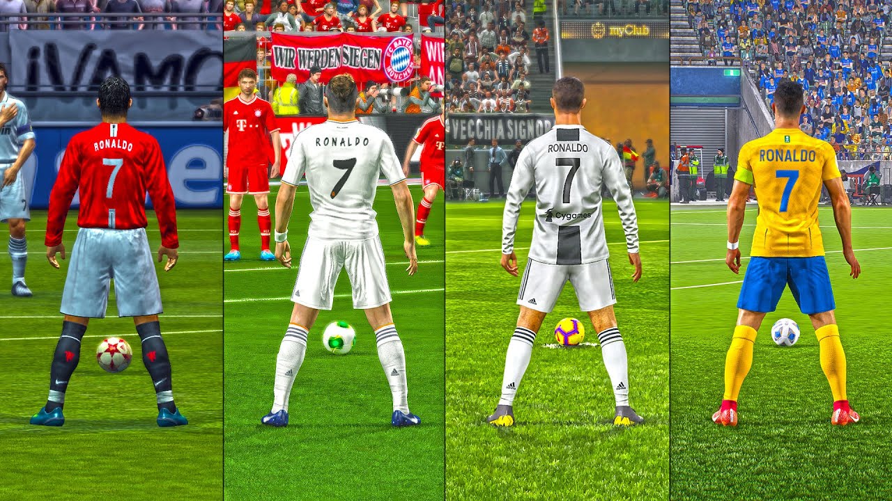 Free Kicks CRISTIANO RONALDO From PES 2004 to 2025