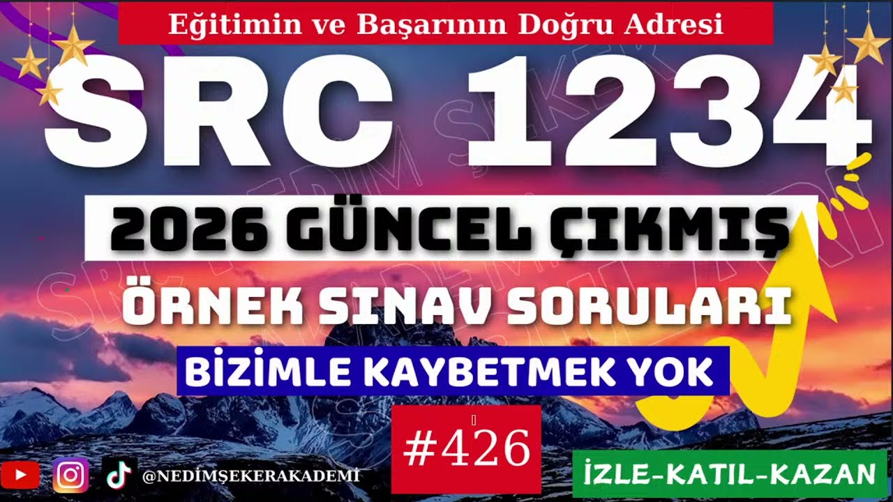 #SRC #YAZILI #SORULARI #SRC1 #SRC2 #SRC3 #SRC4 SINAVI  #SRC2026#426